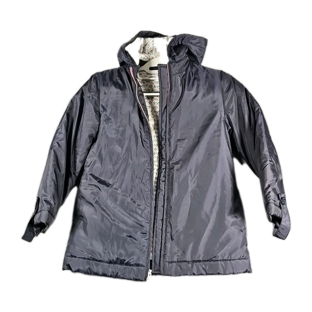 Brooks Brothers Fleece Jacket Girls Full-Zip Cotton Lined Hooded Navy Small